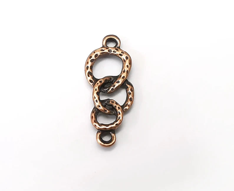 5 Knot Connector, Charms Antique Copper Plated Charms (22x9mm) G33953