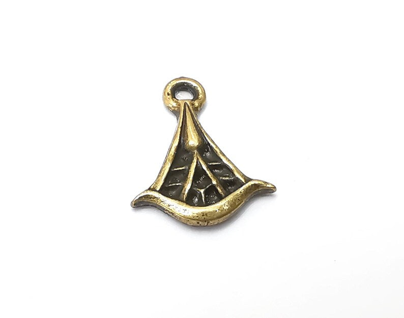 5 Dangle Charms, Antique Bronze Plated (18x15mm) G33959