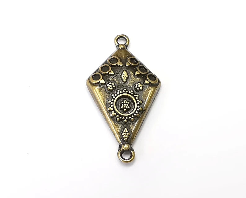 Antique Bronze Connector, Charms Antique Bronze Plated Charms (34x18mm) G33975