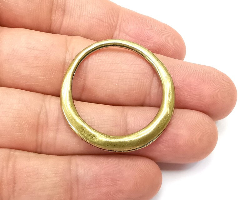 Circle Round Connector Findings Antique Bronze Plated Findings (35mm) G33906