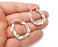 Organic Silver Hoop Earrings, Antique Silver Plated Hoop Earring, Findings (28mm) G33930