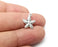 5 Starfish Charms, Antique Silver Plated Charms (14x12mm) G33984