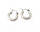 Silver Hoop Earrings, Antique Silver Plated Hoop Earring, Findings (18mm) G33944