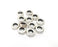10 Round Beads Antique Silver Plated Metal Beads (8mm) G33945