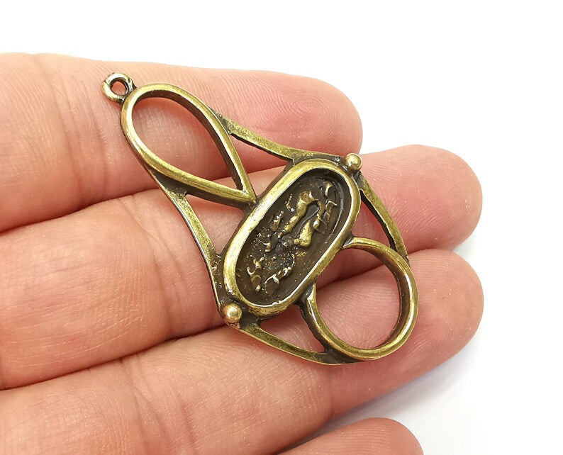 Antique Bronze Charms Pendant Antique Bronze Plated Charms (51x29mm) G33948