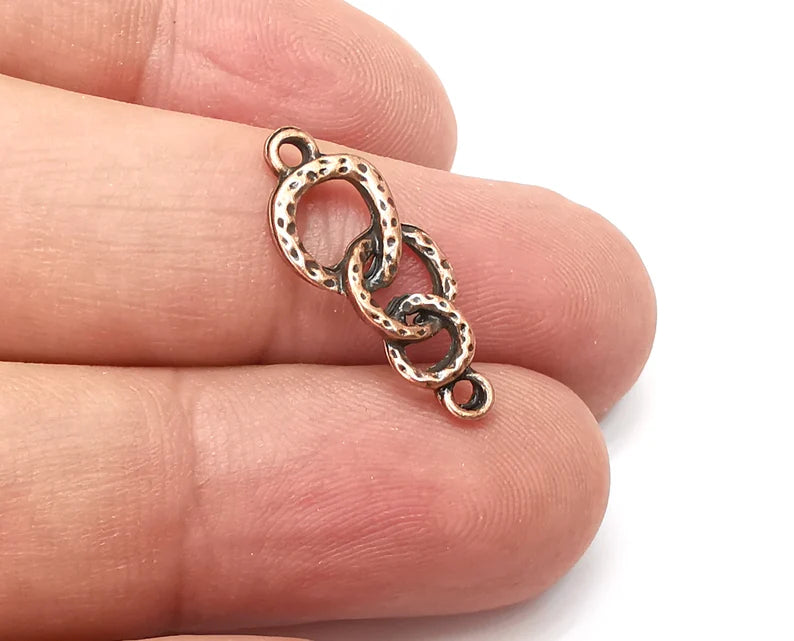 5 Knot Connector, Charms Antique Copper Plated Charms (22x9mm) G33953
