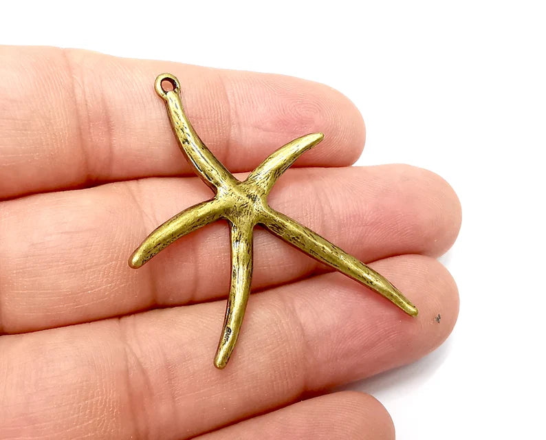 Starfish Charms Antique Bronze Plated (52x37mm) G34003