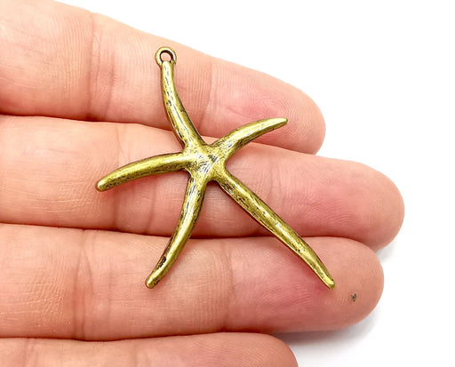 Starfish Charms Antique Bronze Plated (52x37mm) G34003