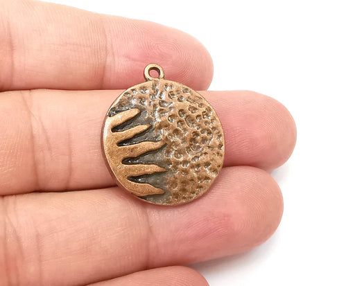 Sun Charms, Antique Copper Plated Charms (27x24mm) G33964