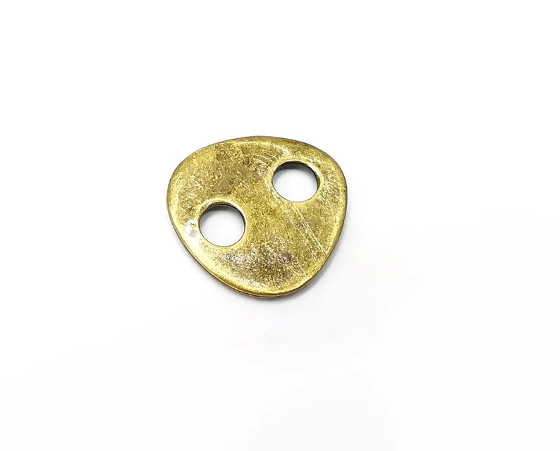 2 Antique Bronze Connector Charms Antique Bronze Plated Charms (24x24mm) G34020