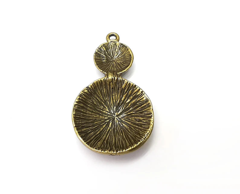 Cup Charms, Antique Bronze Plated Dangle Charms (42x24mm) G34025