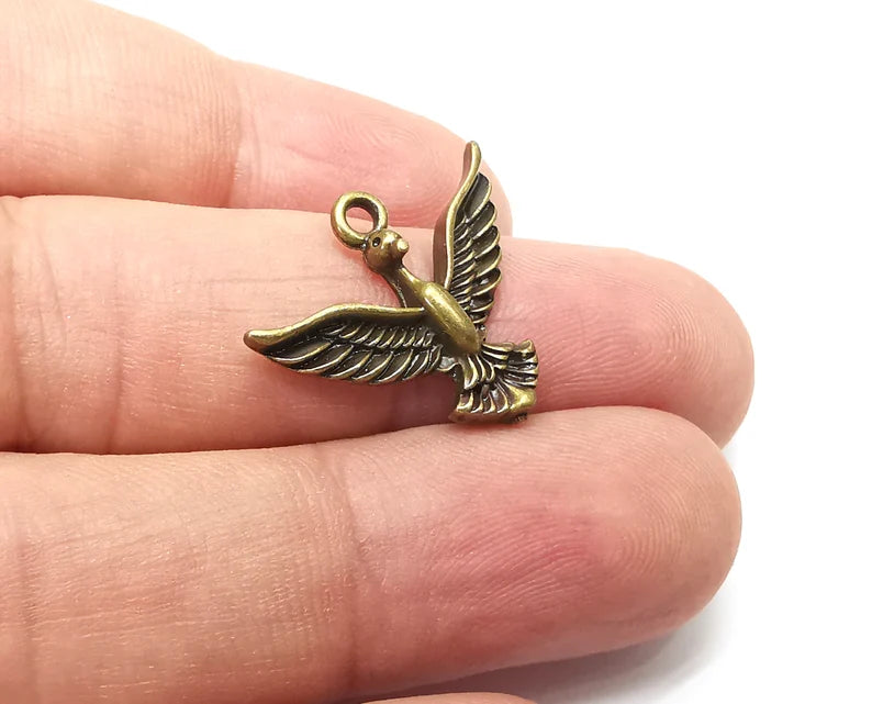 Bird Charms Antique Bronze Plated (24x20mm) G33990