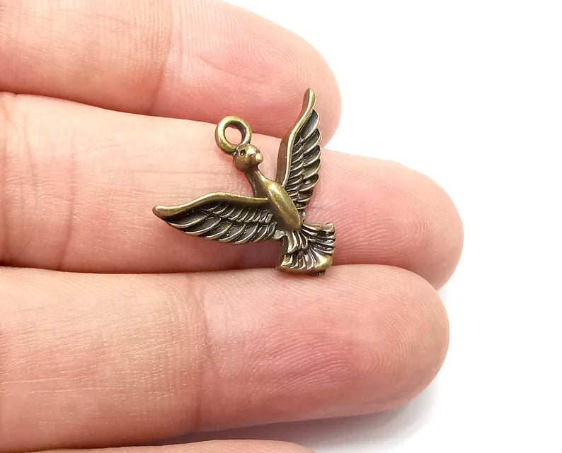 Bird Charms Antique Bronze Plated (24x20mm) G33990