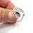 Semi Circle Ring Blank Settings, Cabochon Mounting, Adjustable Antique Silver Resin Ring Base Bezel, Inlay Mosaic Cabochon (8mm) G34074