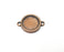 2 Round Pendant Connector Bezels, Resin Blank, inlay Mountings, Mosaic Frame, Cabochon Bases, Settings, Antique Copper Plated (14mm) G34010