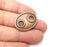 Antique Copper Connector Charms Antique Copper Plated Charms (29x22mm) G34011