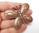 Butterfly Pendant Blank Bezel Mosaic Mountings Cabochon Setting Antique Copper Plated (67x50mm)(13x6mm Blank) G34015