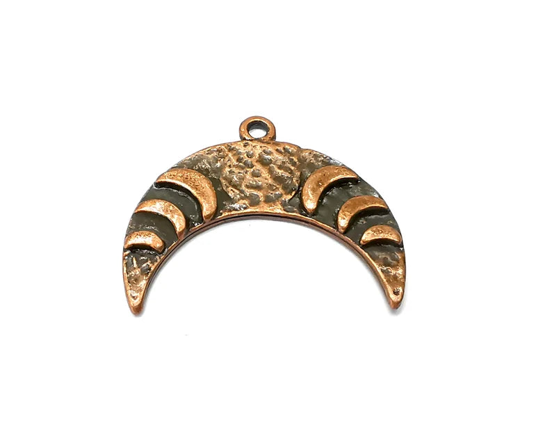 Crescent Charms Antique Copper Plated Moon Charms (29x25mm) G34021