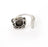 Rod Ring Blank Settings, Cabochon Mounting, Adjustable Antique Silver Resin Ring Base Bezel, Inlay Mosaic Cabochon (8mm) G34083