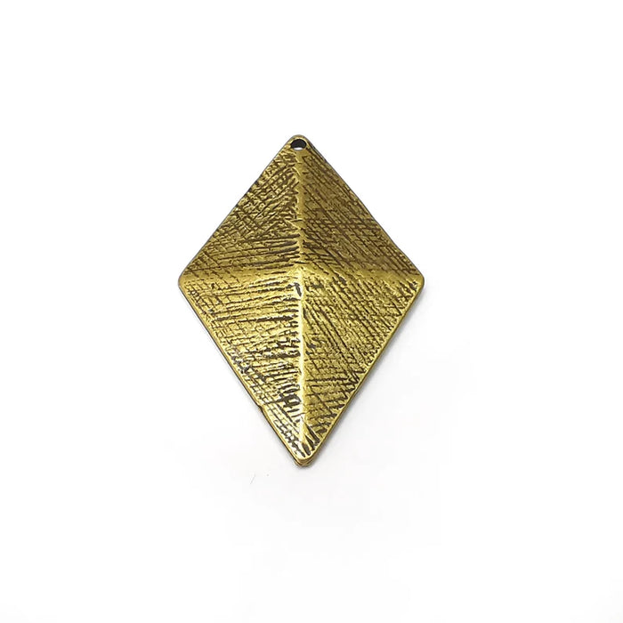 Rhombus Diamond Shaped Charms Antique Bronze Plated Charms (46x30mm) G34056