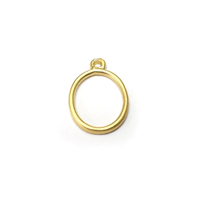 Swirl oval charms Gold plated charms (73x23mm) G25368