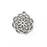 Flower Charms, Antique Silver Plated (37x32mm) G34095