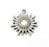 Sun Charms, Antique Silver Plated Dangle Charms (26x23mm) G34128
