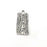 Rectangle Organic Charms, Antique Silver Plated (44x19mm) G34139