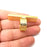 Rectangle Ring Blank Settings, Cabochon Mounting, Adjustable Gold Plated Resin Ring Base Bezel, Inlay Mosaic Epoxy (50x10mm) G34163