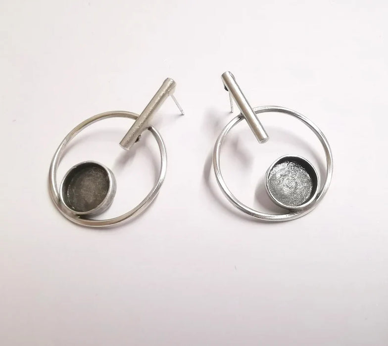925 Sterling Silver Bar Earrings With Pegs (1 Pair)