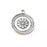 Flower Round Charms, Antique Silver Plated (39x33mm) G34204
