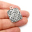 Silver Charms, Antique Silver Plated (32x26mm) G34205