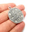 Silver Round Charms, Antique Silver Plated (40x33mm) G34207