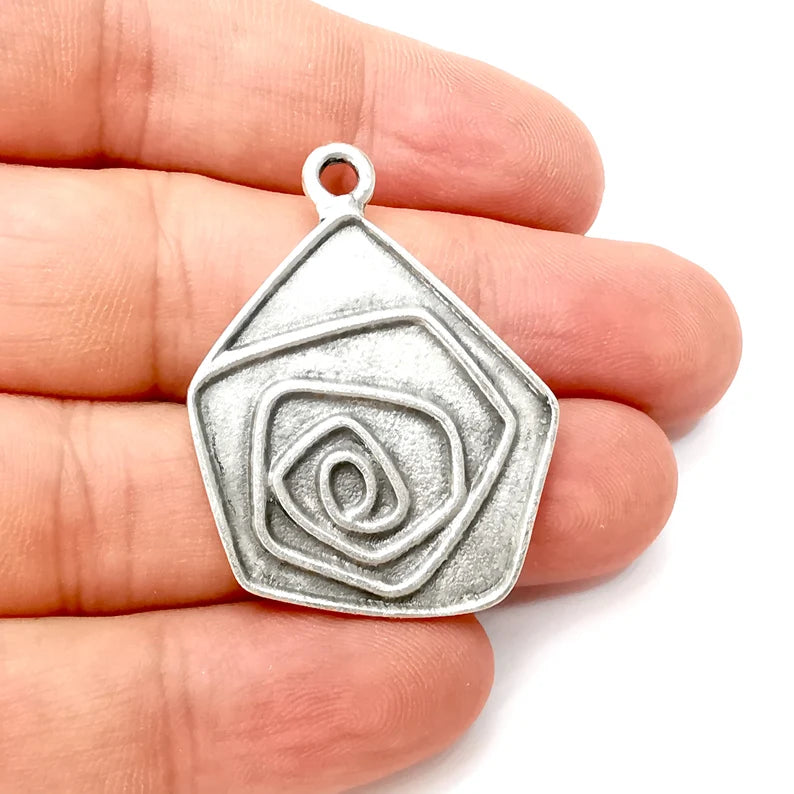 Silver Charms, Antique Silver Plated (41x31mm) G34210