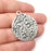 Silver Charms, Antique Silver Plated Pendant (40x34mm) G34132