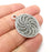 Silver Round Charms, Antique Silver Plated (37x31mm) G34213