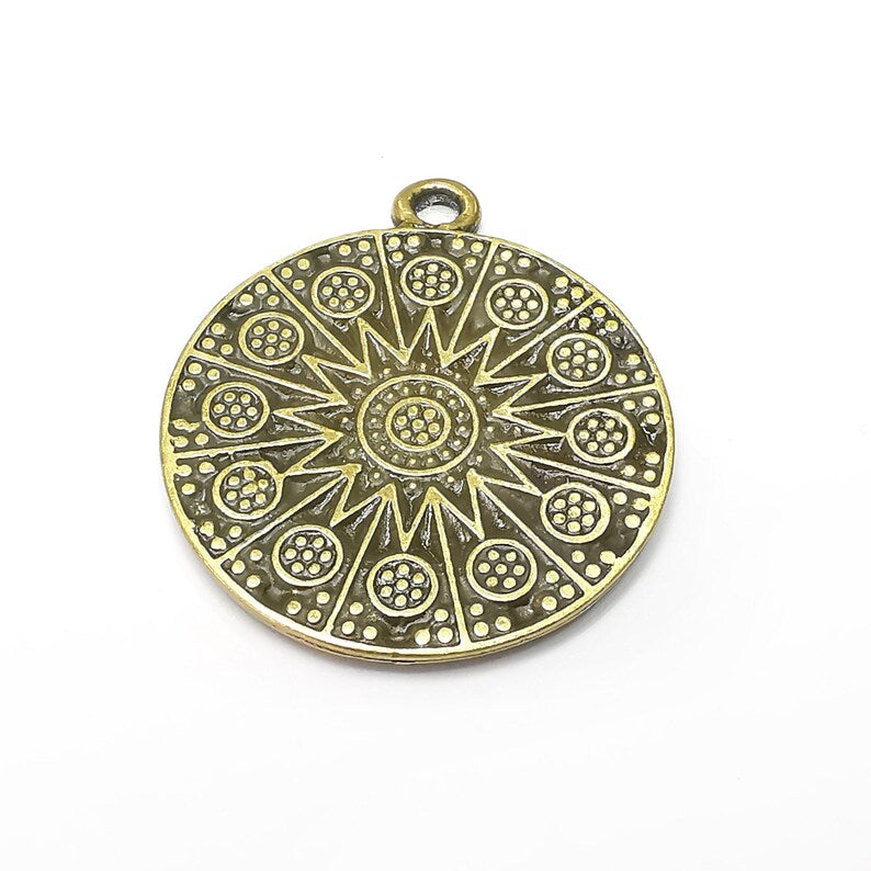 Star Charms, Antique Bronze Plated (40x34mm) G34223