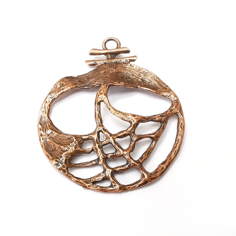 Skull Pendant, Charms Antique Copper Plated (74x59mm) G34226