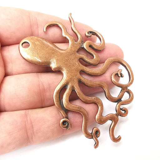 Octopus Charms, Antique Copper Plated (76x60mm) G34234