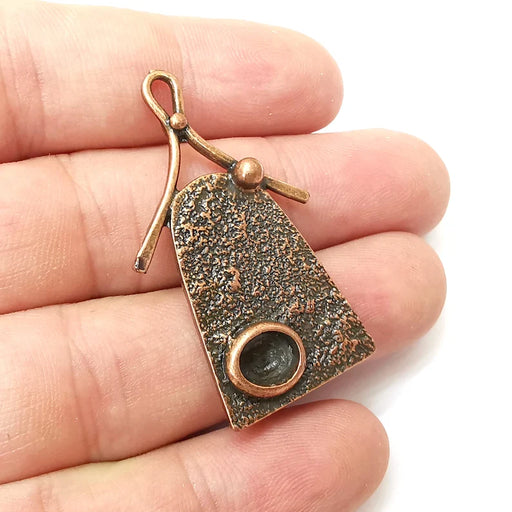Pendant Blanks Oval , Resin Bezel Bases, Mosaic Mountings, Dry flower Frame, Polymer Clay base, Antique Copper Plated (8x6mm) G34245