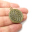 Antique Bronze Round Charms, Antique Bronze Plated (37x31mm) G34273