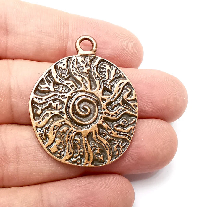 Charm - Swirl, Antique Gold