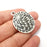 Drops Round Charms, Antique Silver Plated (39x32mm) G34211