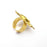 Sun Ring Blank Settings, Cabochon Mounting, Adjustable Gold Plated Resin Ring Base Bezel, Inlay Mosaic Epoxy (16mm) G34282