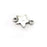 5 Star Connector Charms, Dangle Charms Antique Silver Plated (19x13mm) G34287