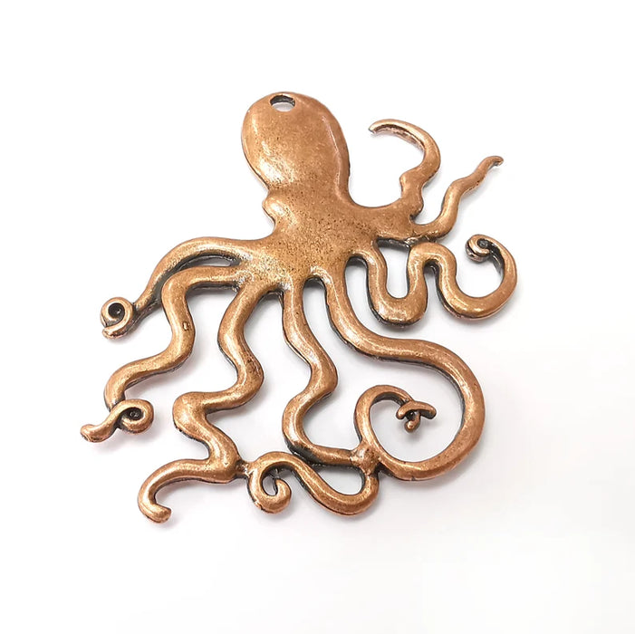 Octopus Charms, Antique Copper Plated (76x60mm) G34234