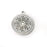 Silver Round Charms, Antique Silver Plated (38x33mm) G34236