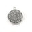 Flower Round Charms, Antique Silver Plated (39x32mm) G34297