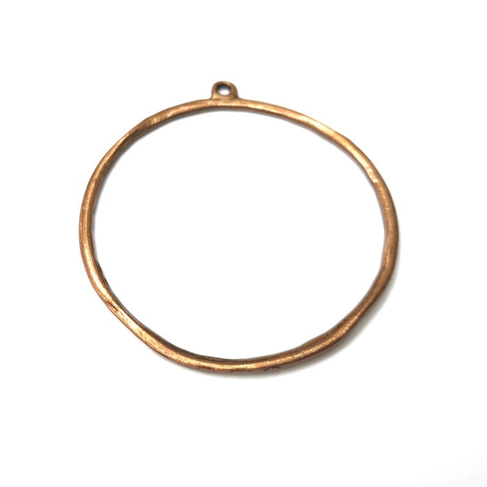 Hoop Charms, Dangle Charms Antique Copper Plated (65x60mm) G34261