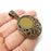 Round Filigree Pendant Blank Bezel Setting Resin Blank Antique Bronze Plated Pendant (24mm) G34266